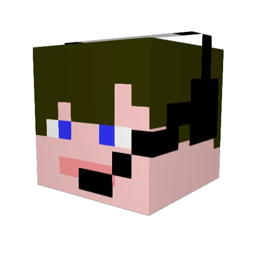AnaBanana8 Minecraft avatar head, 3D render