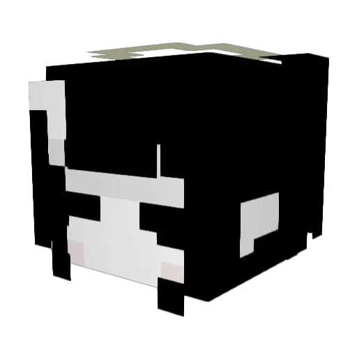 AnaBu Minecraft avatar head, 3D render