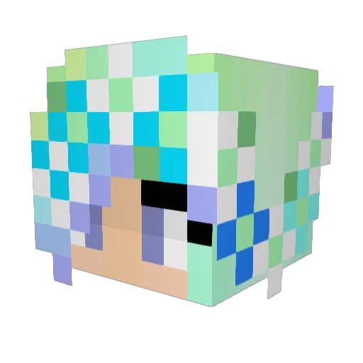 AnaCatarina Minecraft avatar head, 3D render