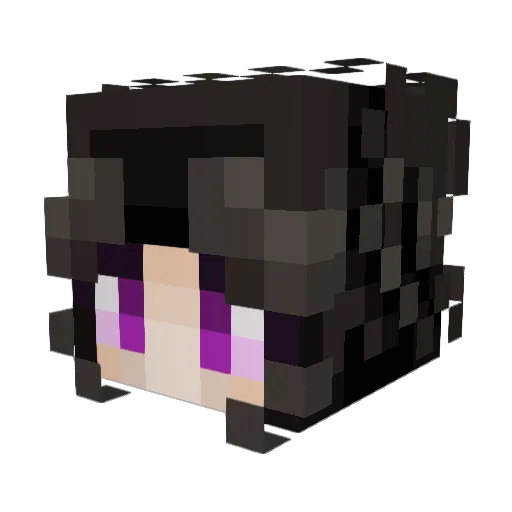 AnaDemon666 Minecraft avatar head, 3D render