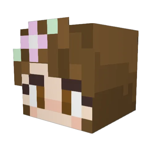AnaDiamond1 Minecraft avatar head, 3D render