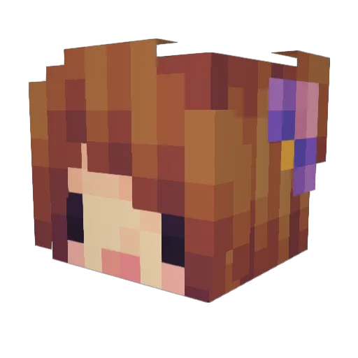 AnaGonzalez1 Minecraft avatar head, 3D render