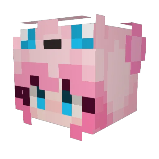 AnaJokane Minecraft avatar head, 3D render