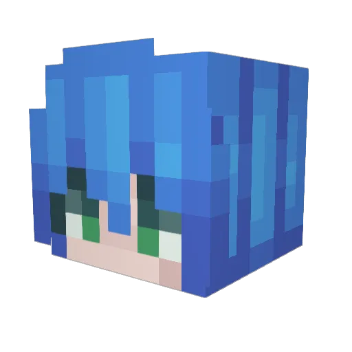 AnaJulia77 Minecraft avatar head, 3D render