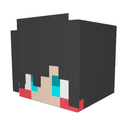AnaK_OrangYT Minecraft avatar head, 3D render