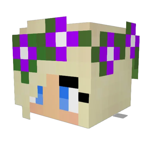 AnaKrompir Minecraft avatar head, 3D render