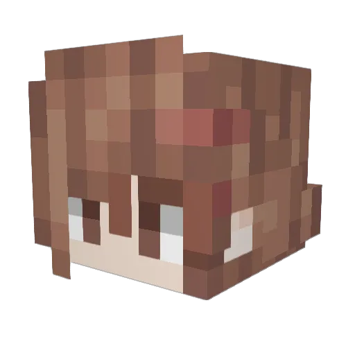 AnaMiko15 Minecraft avatar head, 3D render