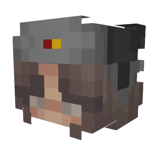 AnaSupremacy Minecraft avatar head, 3D render