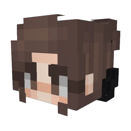 Ana_Bean Minecraft avatar head, 3D render