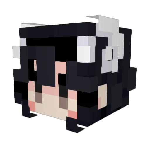 Ana_H Minecraft avatar head, 3D render
