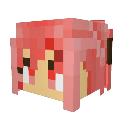 Ana_jierry Minecraft avatar head, 3D render