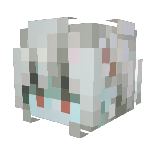 Anaash Minecraft avatar head, 3D render