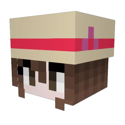 Anab3lle Minecraft avatar head, 3D render