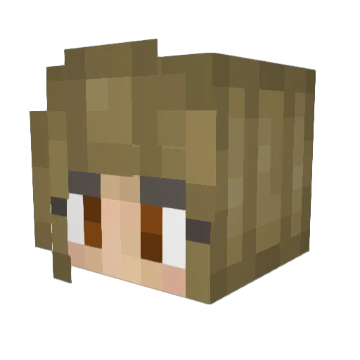 Anabear Minecraft avatar head, 3D render