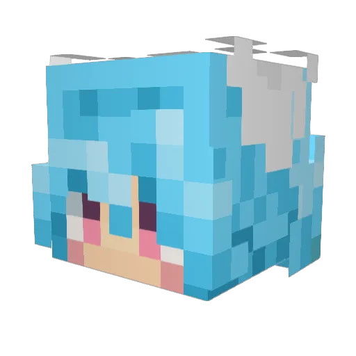 Anabsolutegamr Minecraft avatar head, 3D render
