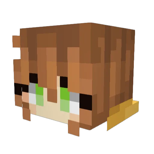 Anacoustic Minecraft avatar head, 3D render