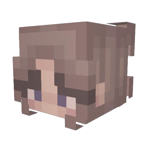 Anadra Minecraft avatar head, 3D render