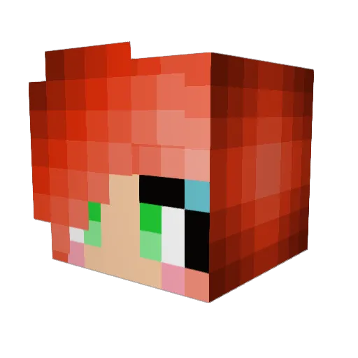 AnaelAngel Minecraft avatar head, 3D render