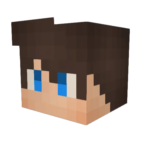 Anafemest Minecraft avatar head, 3D render