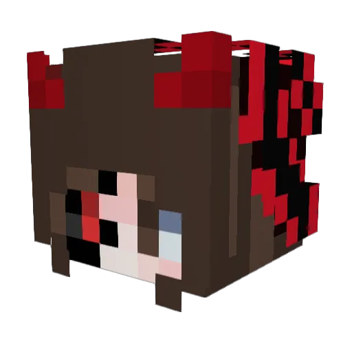 Anaid666 Minecraft avatar head, 3D render