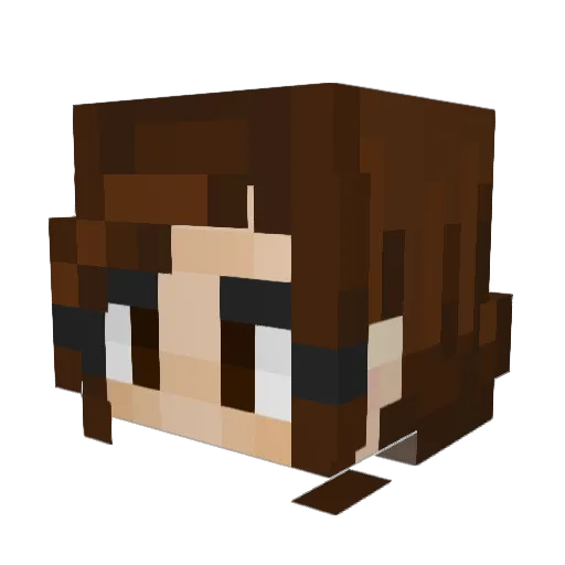 AnaielPoison Minecraft avatar head, 3D render