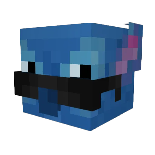 Anaiscraft26 Minecraft avatar head, 3D render