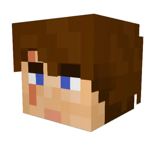 Anak_in Minecraft avatar head, 3D render