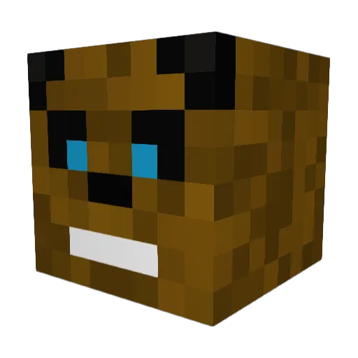 Anakin4 Minecraft avatar head, 3D render