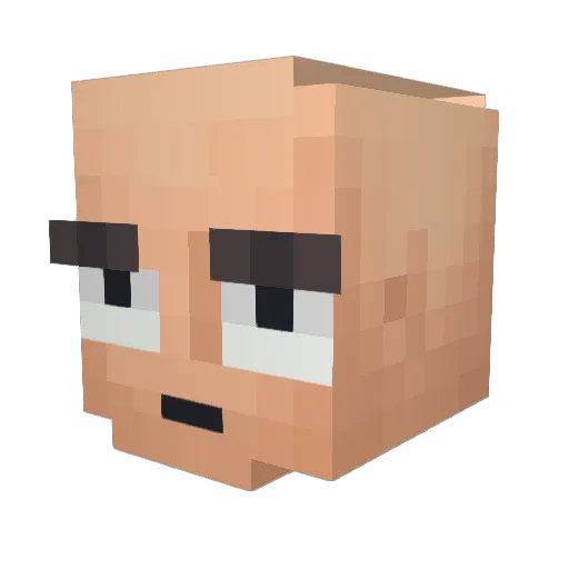 Anakin80 Minecraft avatar head, 3D render