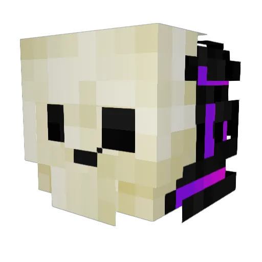 Anaklumus Minecraft avatar head, 3D render