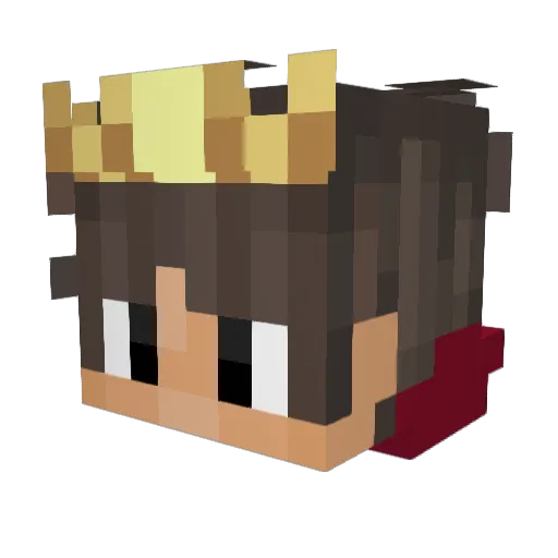 Anaklus Minecraft avatar head, 3D render
