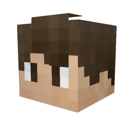Anaklusmos Minecraft avatar head, 3D render