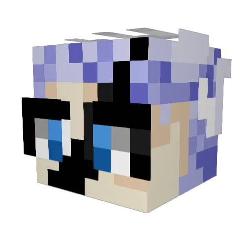 Anako06 Minecraft avatar head, 3D render