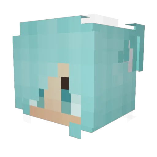 Anakyu Minecraft avatar head, 3D render