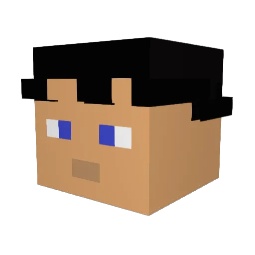 AnalAnt Minecraft avatar head, 3D render