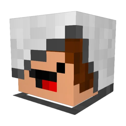 AnalRape Minecraft avatar head, 3D render