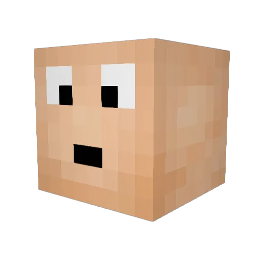 Analbuster Minecraft avatar head, 3D render