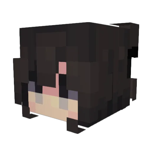 Analogs Minecraft avatar head, 3D render