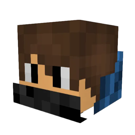 Analyse44441 Minecraft avatar head, 3D render