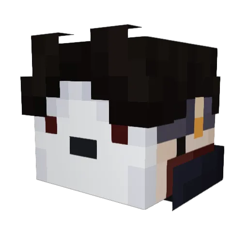AnanaZ1k Minecraft avatar head, 3D render