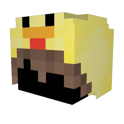 Ananas4911 Minecraft avatar head, 3D render