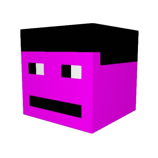 AnanasExpress Minecraft avatar head, 3D render