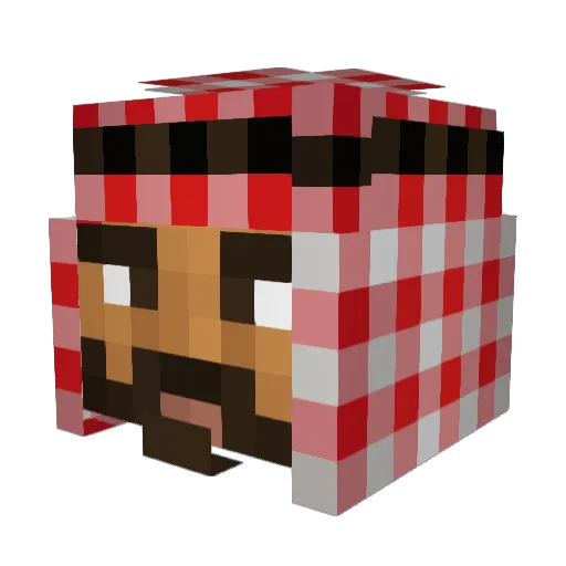 AnaninAmcu1 Minecraft avatar head, 3D render