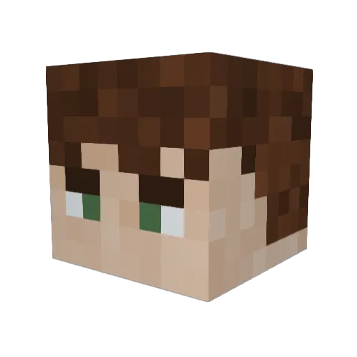 Anannin Minecraft avatar head, 3D render