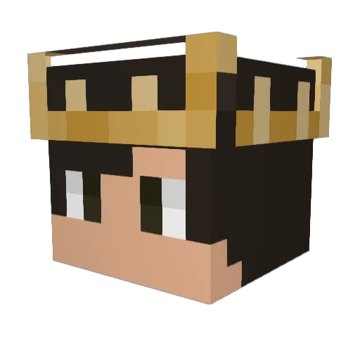 Ananov Minecraft avatar head, 3D render