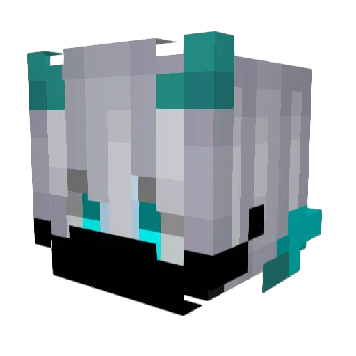 AnaoGB Minecraft avatar head, 3D render