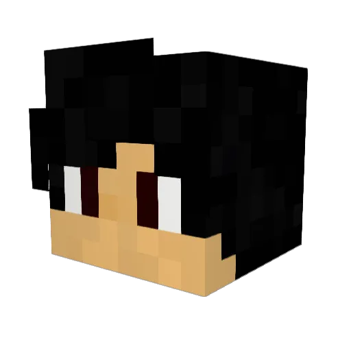 AnaoJunior Minecraft avatar head, 3D render