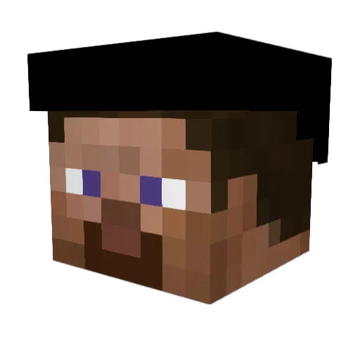 Anarchstt Minecraft avatar head, 3D render