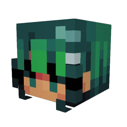 AnarchyAbyss Minecraft avatar head, 3D render