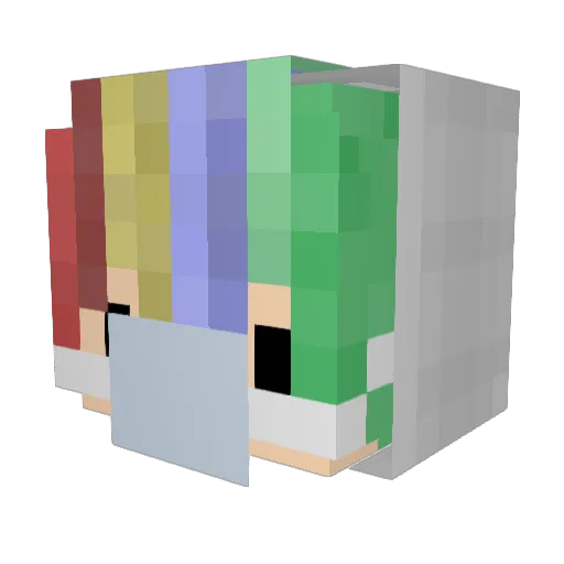 AnarchyAce Minecraft avatar head, 3D render